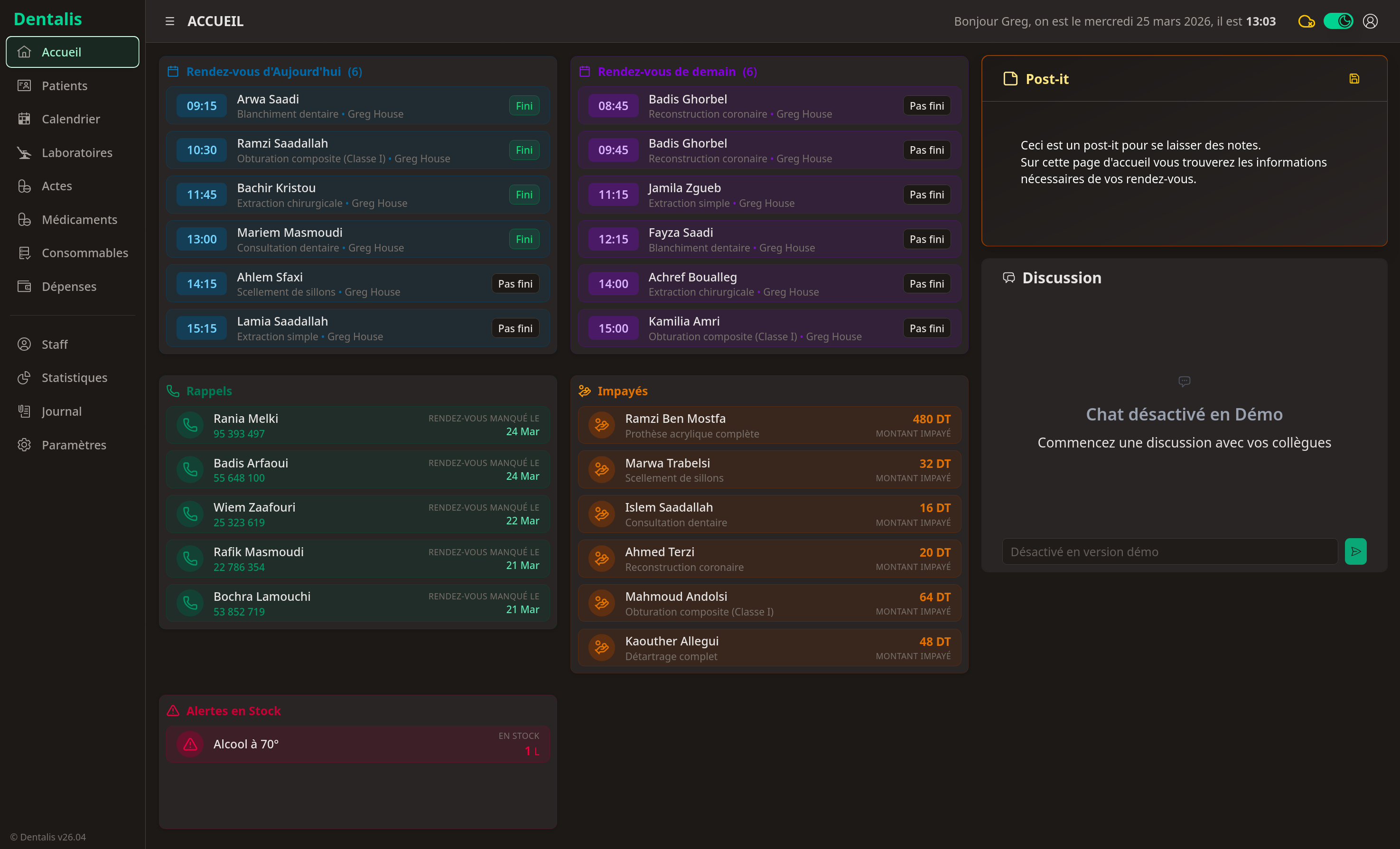 Blocs d'informations