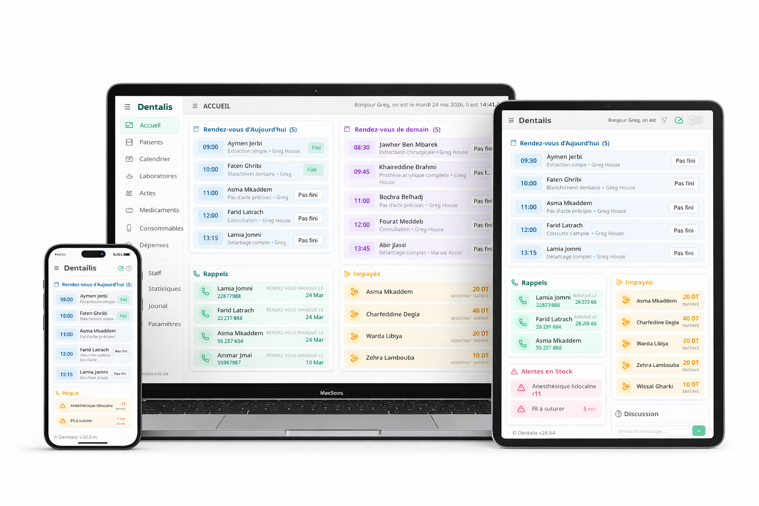 Dentalis - Application de gestion